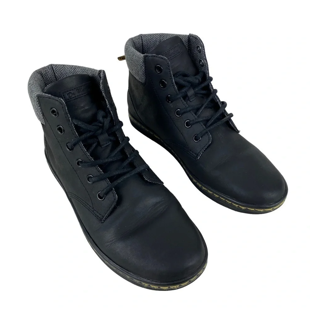 Dr Martens Black Ankle Boots Booties Women’s Size 9 Lace Up - Picture 10 of 11